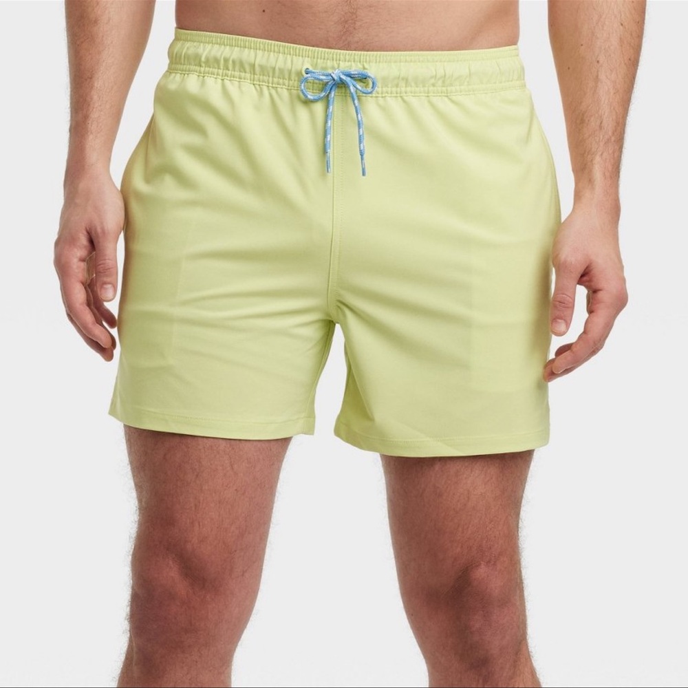 Men’s 5” Pull On Waist Swim Trunks Goodfellow & Co